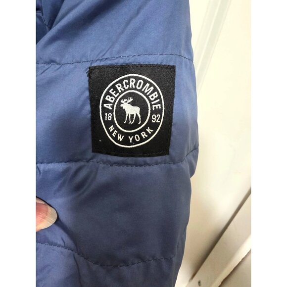 Abercrombie Kids Blue Gradient Puffer Jacket With Hood Size 7/8 - Picture 8 of 12